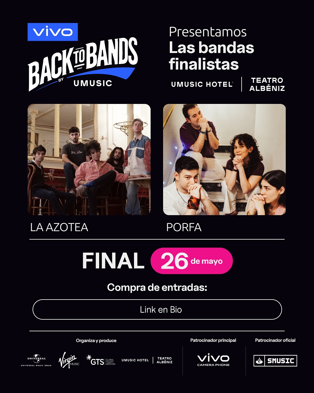 ‘vivo Back to Bands’ celebra su primera gran final con Porfa como vencedores